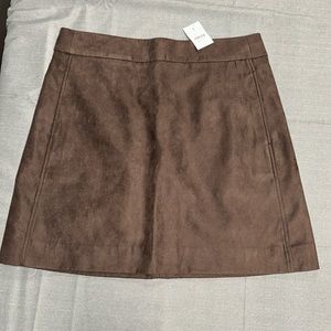 J. Crew Faux-suede mini skirt dark brown sz. 12
